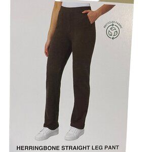 Mondetta Brown Herringbone Straight Leg Pant XL‎ NWT